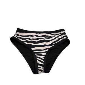 Drop The Walls Black Boutique Zebra Stripe Bikini Size Med